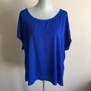 Women’s Xhilaration blue sheer top plus size 2